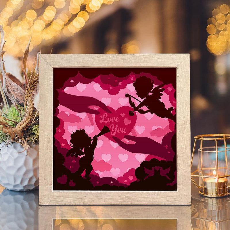 Cupid – Paper Cut Light Box File - Cricut File - 8x8 inches - LightBoxGoodMan - LightboxGoodman