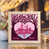 Couple Love Tree – Personalized Papercut Lightbox File - 8x8