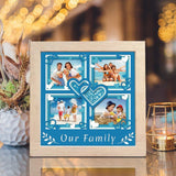 Family Gallery – Personalized Papercut Lightbox File - 8x8