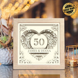 Custom Wedding Anniversary – Paper Cut Light Box File - Cricut File - 8x8 inches - LightBoxGoodMan - LightboxGoodman
