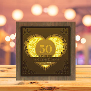 Custom Wedding Anniversary - Paper Cutting Light Box - LightBoxGoodman - LightboxGoodman