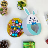 Cute Bunny 2 - Easter Candy Box Paper Cutting File - 6.3x4.4" - Cricut File - LightBoxGoodMan - LightboxGoodman