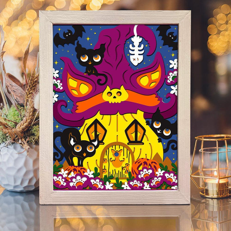 Cute Halloween House – Paper Cut Light Box File - Cricut File - 8x10 inches - LightBoxGoodMan - LightboxGoodman