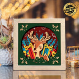 Cute Reindeer - Paper Cut Light Box File - Cricut File - 8x8 inches - LightBoxGoodMan - LightboxGoodman