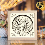 Cute Reindeer - Paper Cut Light Box File - Cricut File - 8x8 inches - LightBoxGoodMan - LightboxGoodman