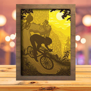 Cycling - Paper Cutting Light Box - LightBoxGoodman - LightboxGoodman