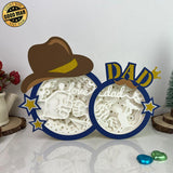 Dad And Son - Father's Day Papercut Lightbox File - 8.8x10.5" - Cricut File - LightBoxGoodMan - LightboxGoodman