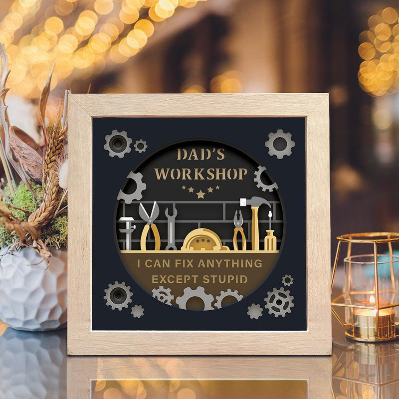 Dad's Workshop – Paper Cut Light Box File - Cricut File - 8x8 inches - LightBoxGoodMan - LightboxGoodman