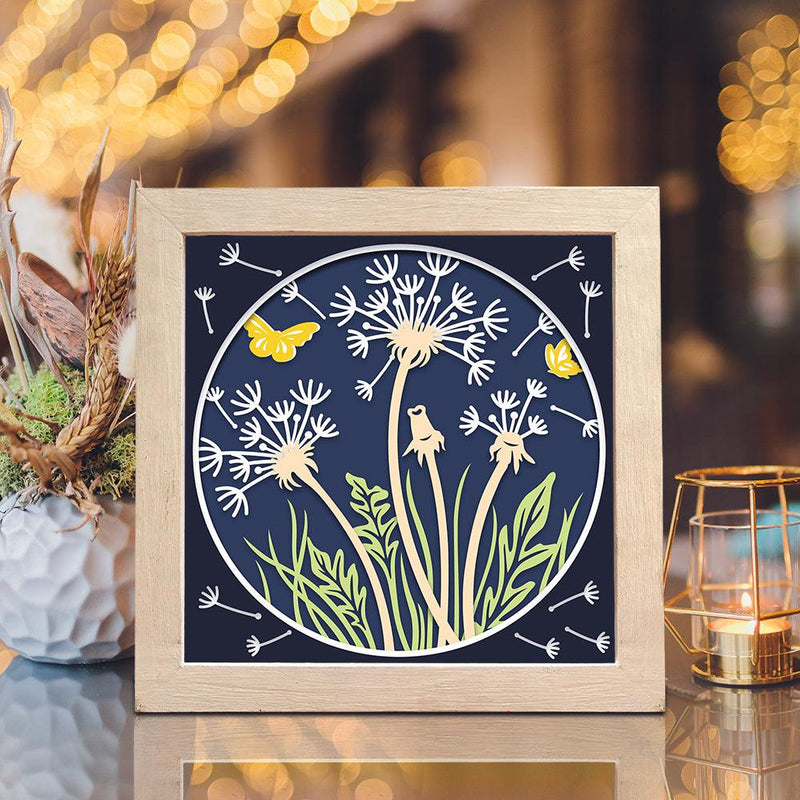 Dandelions – Paper Cut Light Box File - 8x8" - Cricut File - LightBoxGoodMan - LightboxGoodman