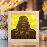 Darth Vader Starry Night – Paper Cut Light Box File - Cricut File - 20x20cm - LightBoxGoodMan - LightboxGoodman