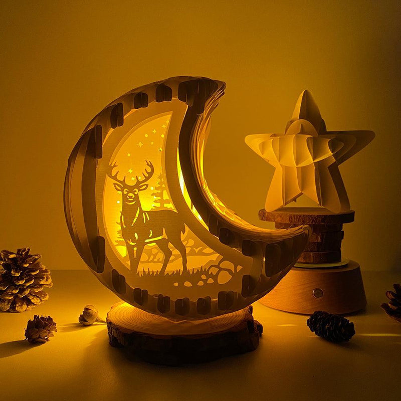 Deer 2 - Moon Pop-Up File - Cricut File - LightBoxGoodMan - LightboxGoodman