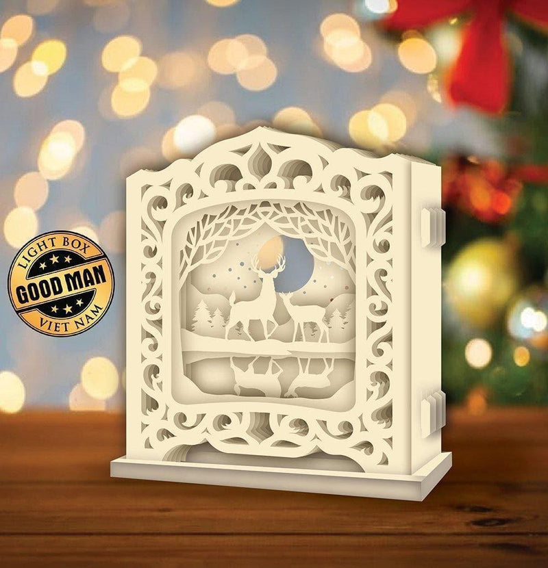 Deer 2 - Pop-up Light Box File - Cricut File - LightBoxGoodMan - LightboxGoodman