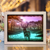 Deer 3 – Paper Cut Light Box File - Cricut File - 8x10 inches - LightBoxGoodMan