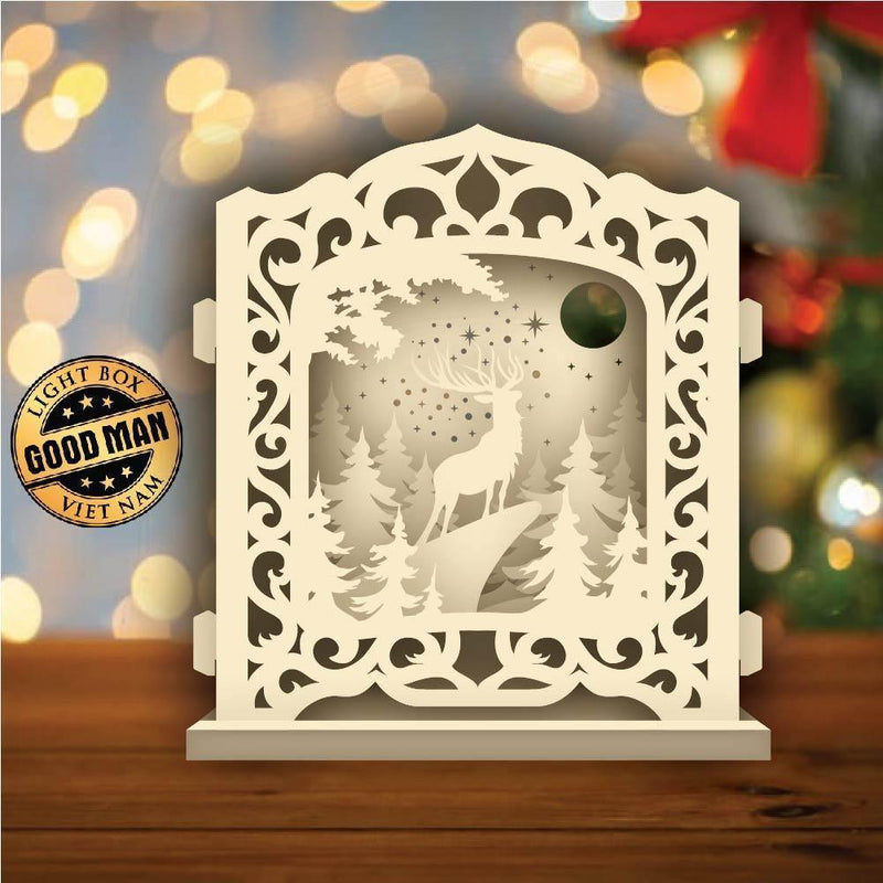 Deer 3 - Pop-up Light Box File - Cricut File - LightBoxGoodMan - LightboxGoodman