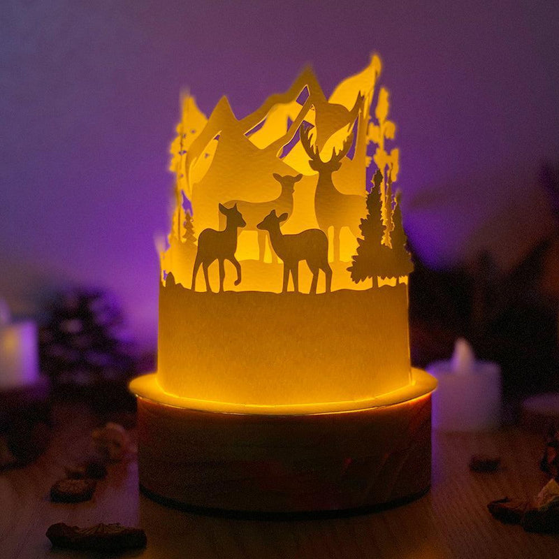 Deer - 3D Dome Lantern File - Cricut File - LightBoxGoodMan - LightboxGoodman