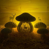 Deer - 3D Pop-up Light Box Mushroom File - Cricut File - LightBoxGoodMan