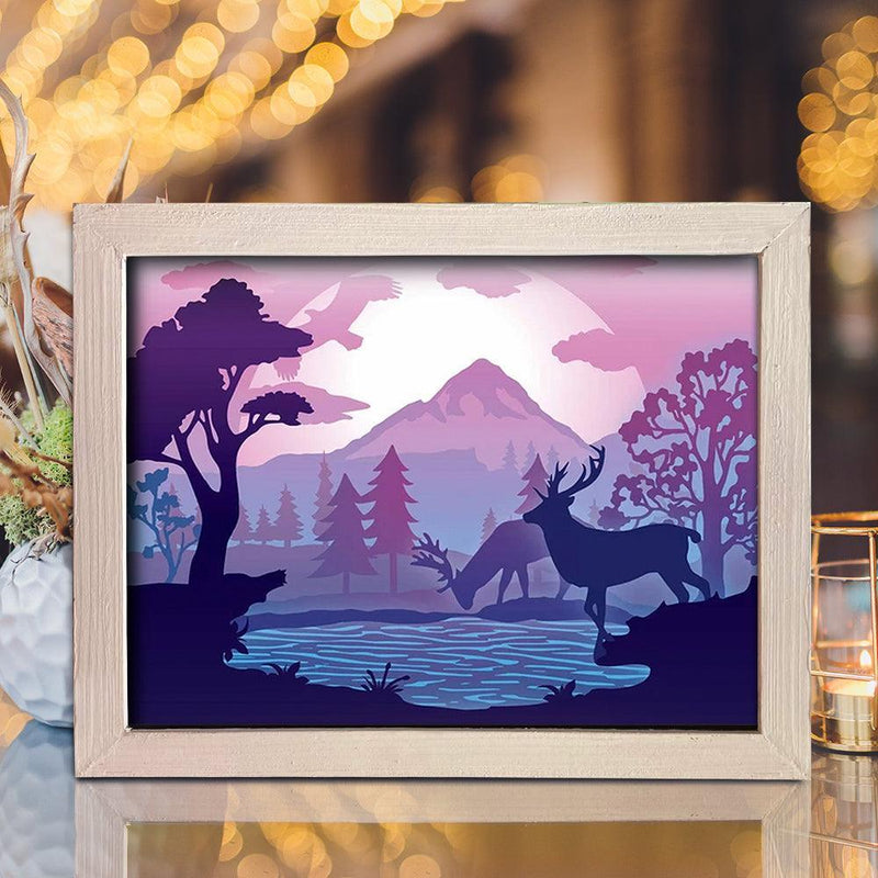 Deer 6 – Paper Cut Light Box File - Cricut File - 8x10 inches - LightBoxGoodMan - LightboxGoodman