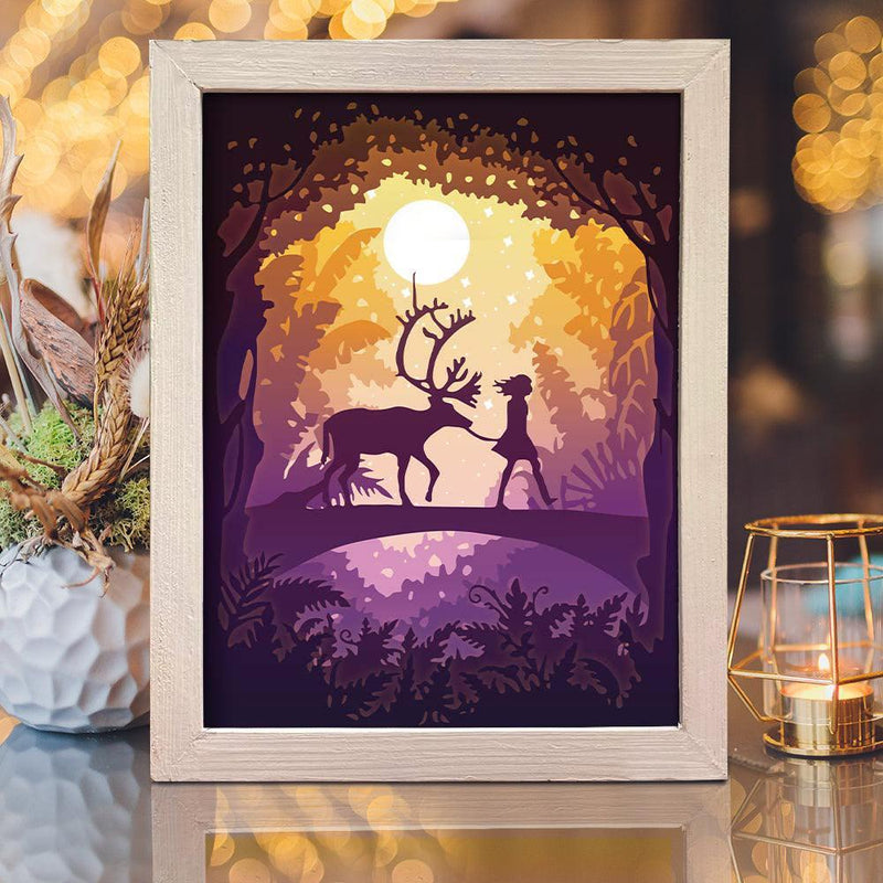 Deer 7 – Paper Cut Light Box File - Cricut File - 8x10 inches - LightBoxGoodMan - LightboxGoodman
