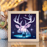 Deer In The Forest – Paper Cut Light Box File - Cricut File - 8x8 inches - LightBoxGoodMan
