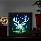 Deer In The Forest – Paper Cut Light Box File - Cricut File - 8x8 inches - LightBoxGoodMan - LightboxGoodman