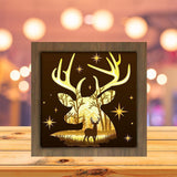 Deer In The Forest - Paper Cutting Light Box - LightBoxGoodman - LightboxGoodman