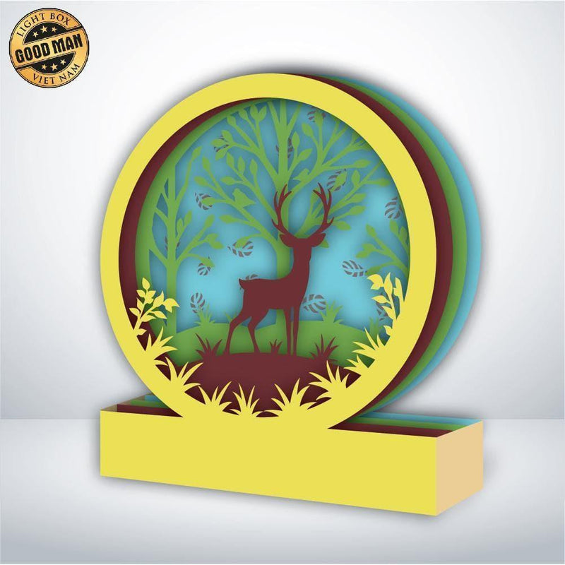 Deer - Paper Circle File - Cricut File - 16x18cm - LightBoxGoodMan - LightboxGoodman