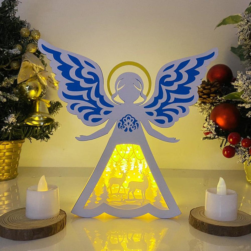 Deer - Paper Cut Angel Light Box File - Cricut File - 8x8 inches - LightBoxGoodMan - LightboxGoodman