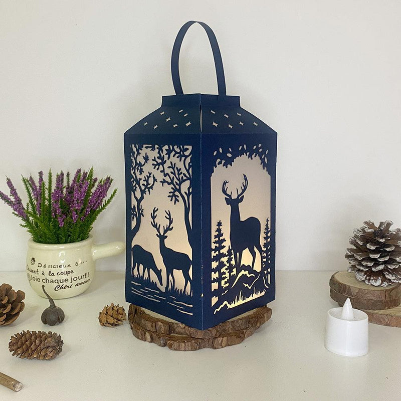 Deer - Paper Cut Lantern File - Cricut File - 10x20cm - LightBoxGoodMan - LightboxGoodman