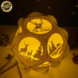 Deer - Pentagon 3D Lantern File - Cricut File - LightBoxGoodMan - LightboxGoodman