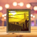 Desert 1 - Paper Cutting Light Box - LightBoxGoodman - LightboxGoodman