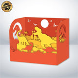 Dinosaur - Paper Cut Mini-Showcase File - Cricut File - 10x12cm - LightBoxGoodMan - LightboxGoodman