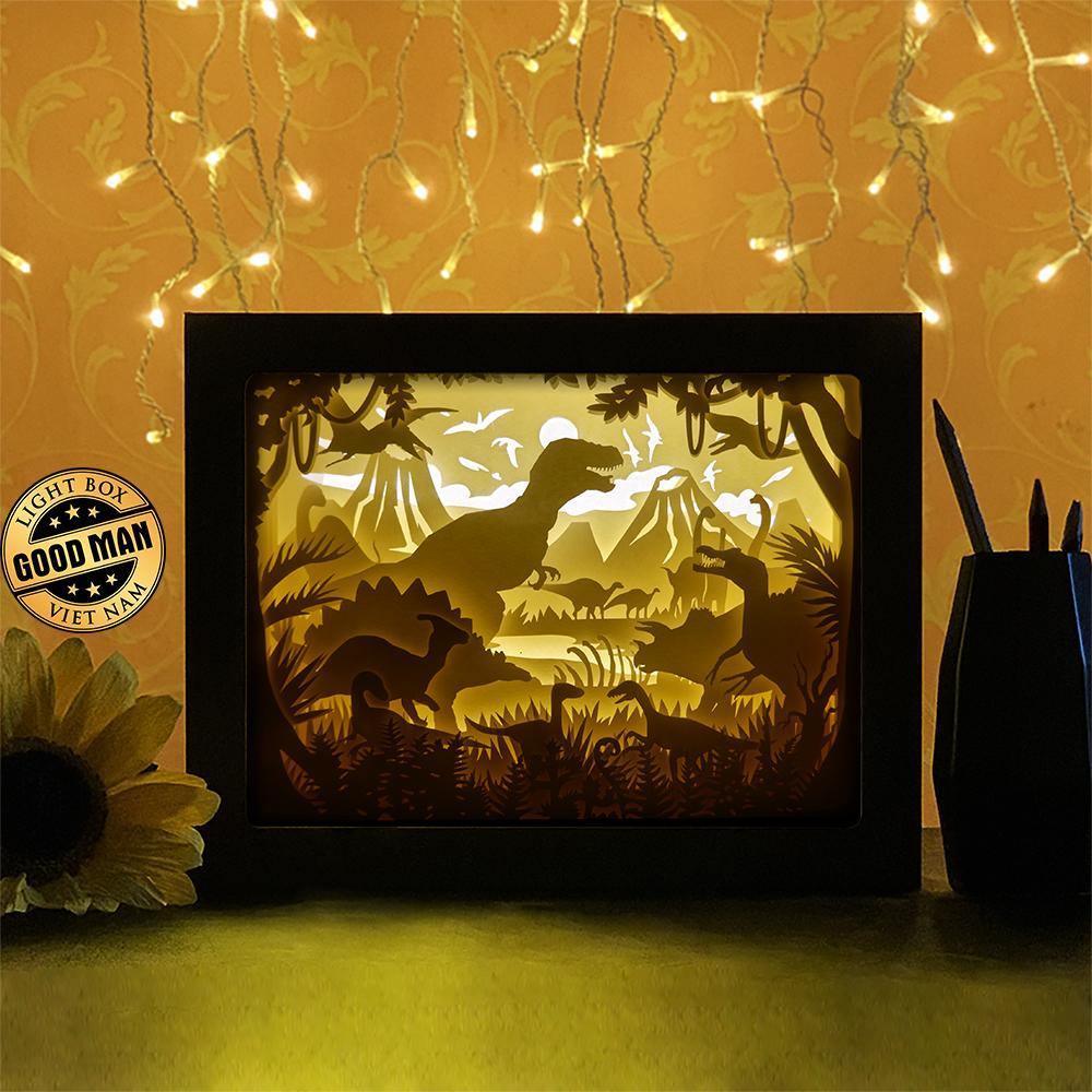 Dinosaurs 1 - Paper Cutting Light Box - LightBoxGoodman - LightboxGoodman
