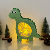 Dinosaurs 3 - Dinosaur Papercut Lightbox File - 7.7x8