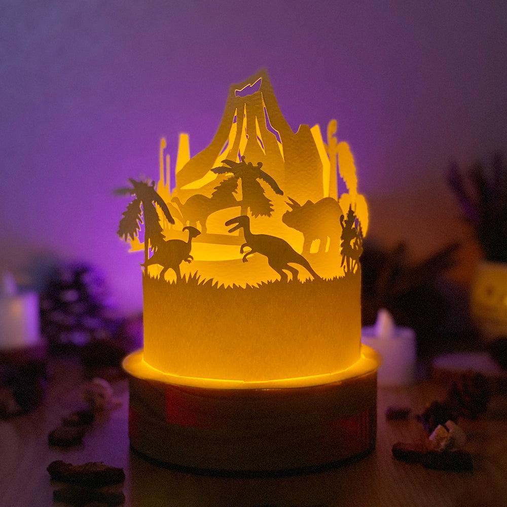Dinosaurs- 3D Dome Lantern File - Cricut File - LightBoxGoodMan - LightboxGoodman