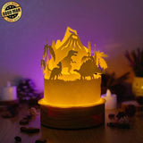 Dinosaurs- 3D Dome Lantern File - Cricut File - LightBoxGoodMan - LightboxGoodman
