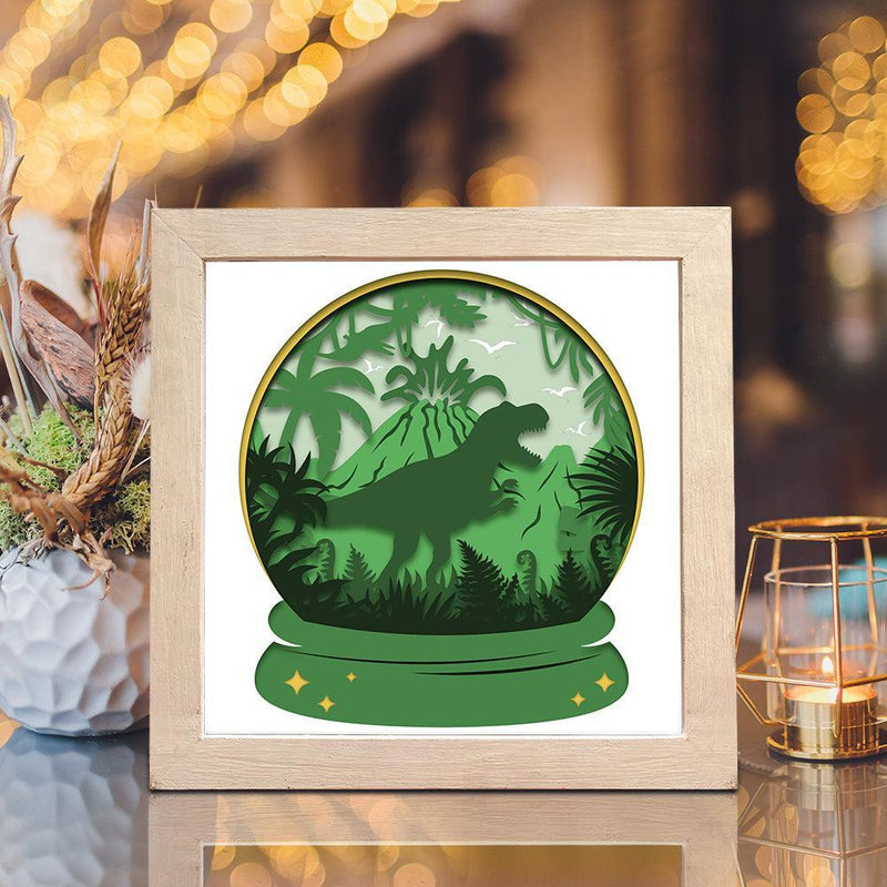 Dinosaurs 4 – Paper Cut Light Box File - Cricut File - 8x8 inches - LightBoxGoodMan - LightboxGoodman