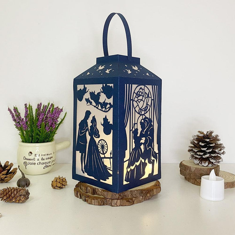 Disney Princess Couple - Paper Cut Lantern File - Cricut File - 10x20cm - LightBoxGoodMan - LightboxGoodman