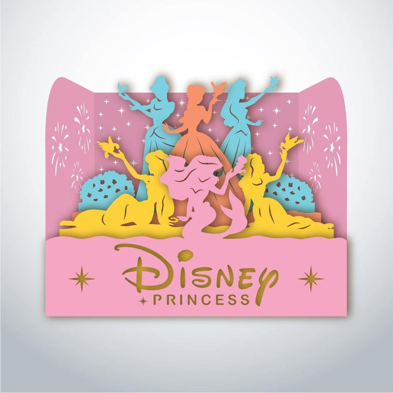 Disney Princess - Paper Cut Mini-Showcase File - Cricut File - 10x12cm - LightBoxGoodMan - LightboxGoodman