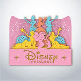 Disney Princess  - Paper Cut Mini-Showcase File - Cricut File - 10x12cm - LightBoxGoodMan