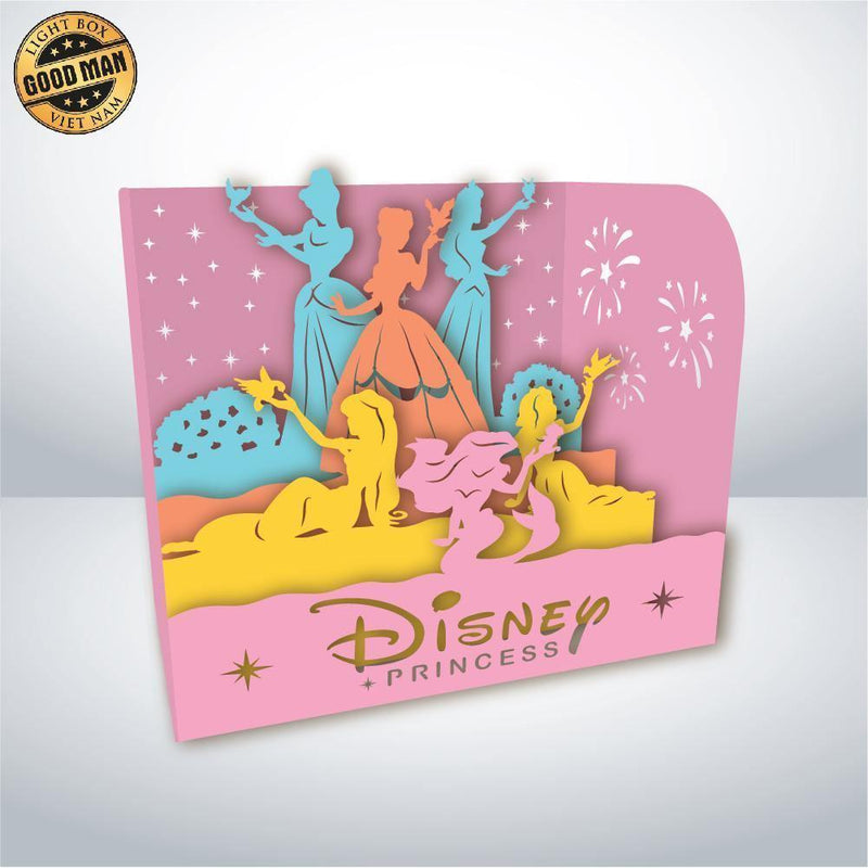 Disney Princess - Paper Cut Mini-Showcase File - Cricut File - 10x12cm - LightBoxGoodMan - LightboxGoodman