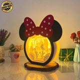 Disneyland - Paper Cut Minnie Mouse Light Box File - Cricut File - 7x7,3 Inches - LightBoxGoodMan - LightboxGoodman
