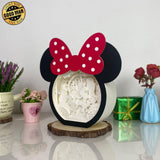 Disneyland - Paper Cut Minnie Mouse Light Box File - Cricut File - 7x7,3 Inches - LightBoxGoodMan - LightboxGoodman