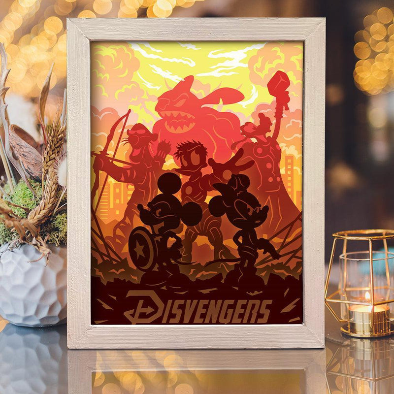 Disvengers - Paper Cut Light Box File - Cricut File - 20x26cm - LightBoxGoodMan - LightboxGoodman