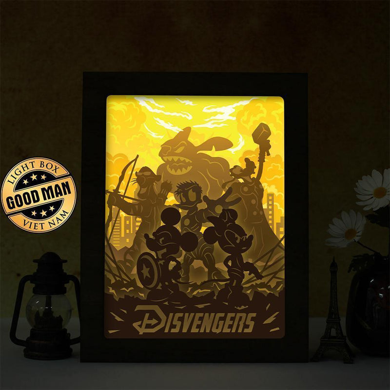Disvengers - Paper Cut Light Box File - Cricut File - 20x26cm - LightBoxGoodMan - LightboxGoodman