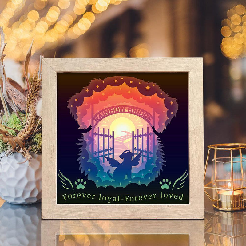Dog Memorial – Paper Cut Light Box File - Cricut File - 8x8 inches - LightBoxGoodMan - LightboxGoodman