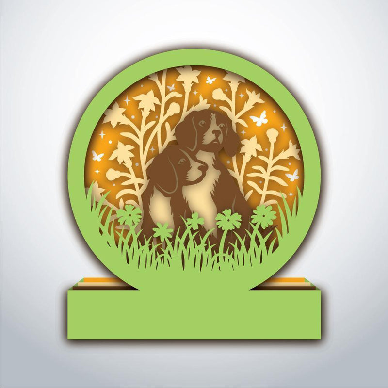 Dog - Paper Circle File - Cricut File - 16x18cm - LightBoxGoodMan - LightboxGoodman