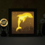 Dolphin 2 – Paper Cut Light Box File - Cricut File - 8x8 inches - LightBoxGoodMan - LightboxGoodman