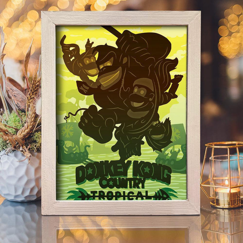 Donkey Kong – Paper Cut Light Box File - Cricut File - 20x26cm - LightBoxGoodMan - LightboxGoodman