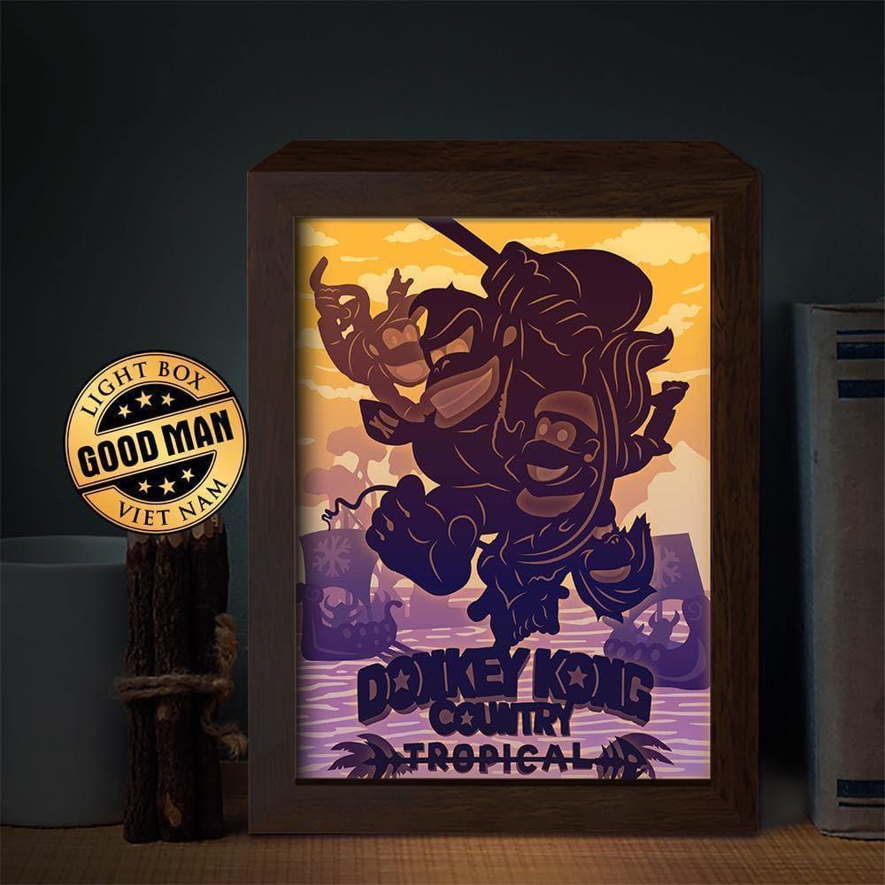 Donkey Kong – Paper Cut Light Box File - Cricut File - 20x26cm - LightBoxGoodMan - LightboxGoodman