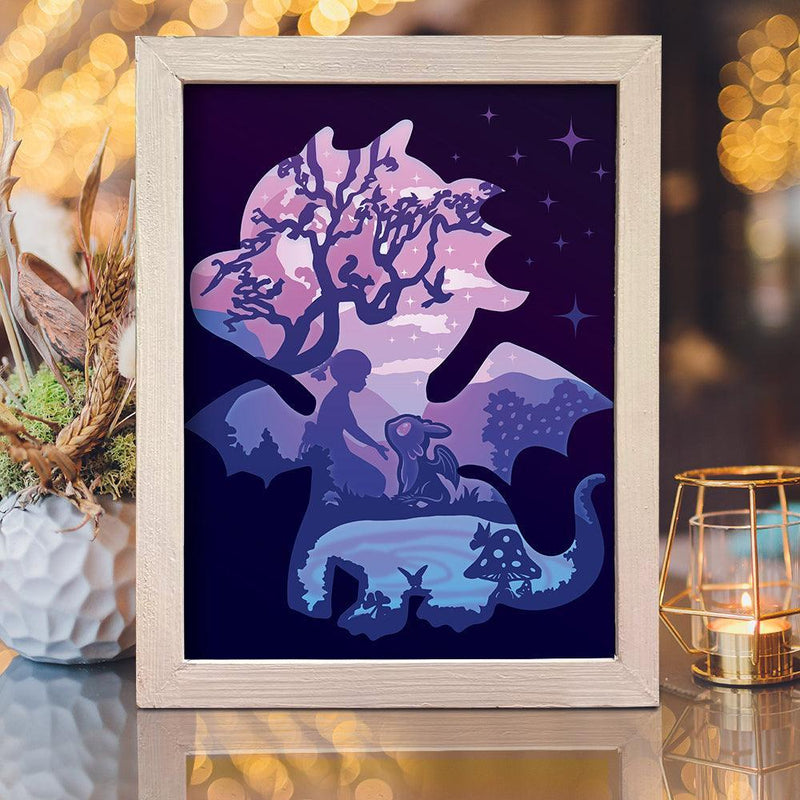 Dragon 2 – Paper Cut Light Box File - Cricut File - 20x26cm - LightBoxGoodMan - LightboxGoodman